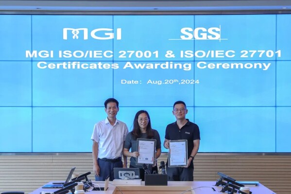 SGS為華大智造頒發ISO/IEC 27001和ISO/IEC 27701認證證書