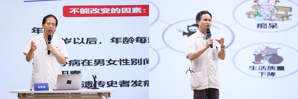 醫生團隊向居民講解冠心病和房顫健康知識